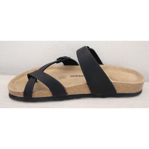 Cushionaire 779601 Women's Sz 9.5M Black Luna Cork Footbed Sandals - Picture 5 of 15